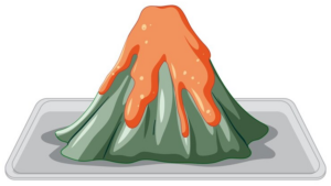 Макет вулкана своими руками из пластилина в домашних условиях